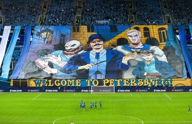 ZENIT - LAZIO. Rușii sfidează iarăși pandemia » Scenografia spectaculoasă afișată de mii de fani în Champions League