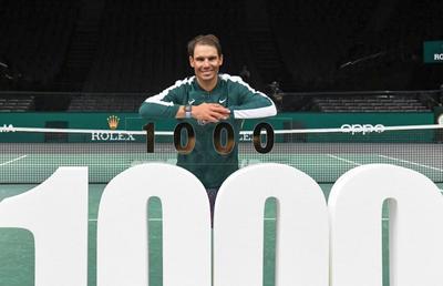 PARIS MASTERS. Rafael Nadal obține victoria 1.000 a carierei cu mari emoții » A fost aproape de eliminare în fața unui „veteran” de 39 de ani