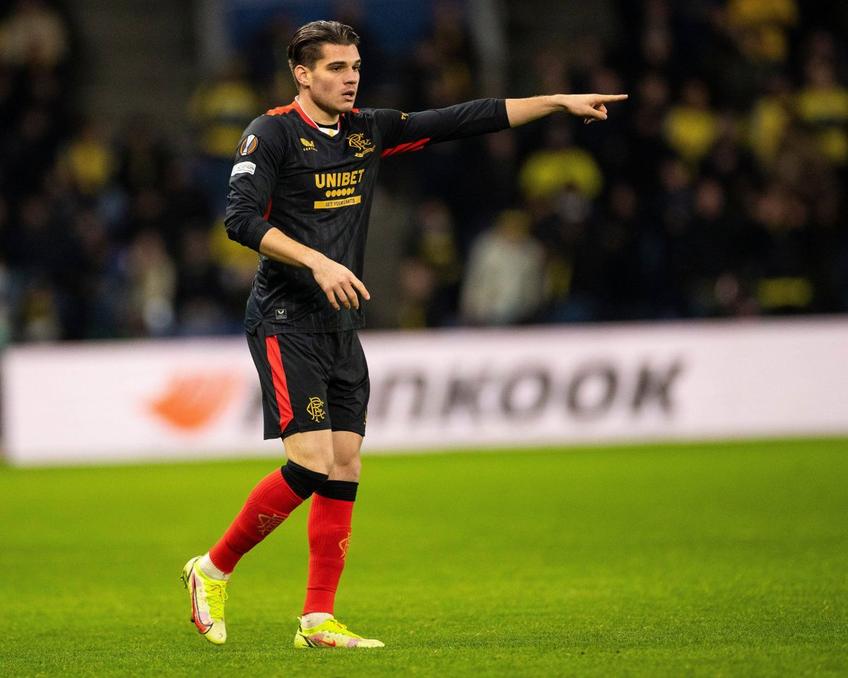 Ianis Hagi (23 de ani) a egalat pentru Rangers în meciul cu Brondby din grupele Europa League. 1-1 scor final.