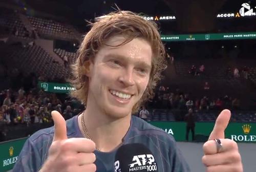 Andrey Rublev, ironic după ce s-a calificat în semifinale la Paris