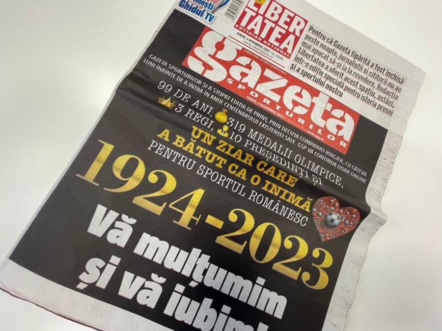 Ediția de adio a Gazetei Sporturilor Să nu ajungem lanterna roșie în Europa