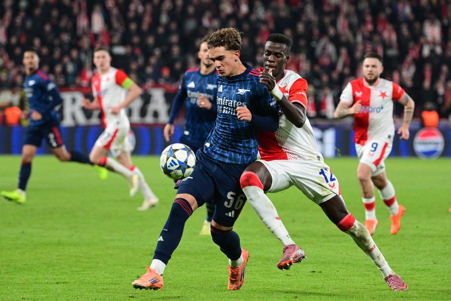 Max Dowman, în tricoul lui Arsenal. FOTO: Imago Images A intrat în istorie! A devenit cel mai tânăr jucător din Liga Campionilor