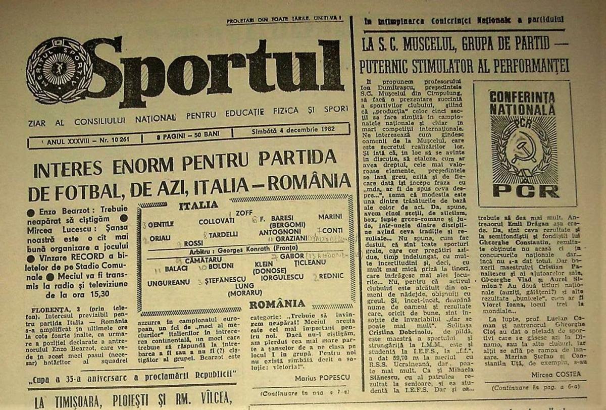 Retro GSP Italia - România 0-0