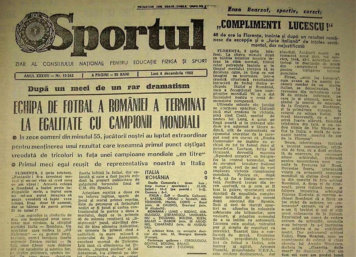Retro GSP Italia - România 0-0