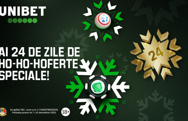 „De la Moșu’, pentru jucători”: 24 de zile cu Oferte Speciale la Unibet