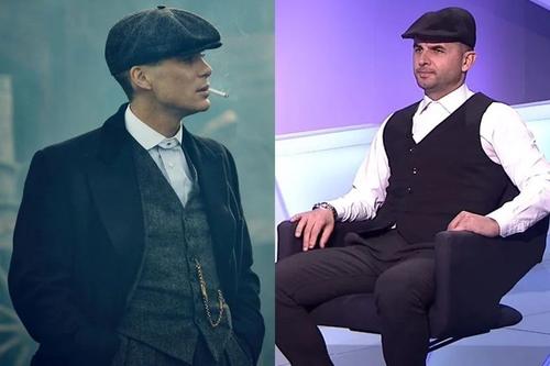 Nicoale Dică, îmbrăcat ca personajele din „Peaky Blinders”.
Foto: Telekom TV