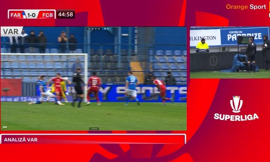 VAR-ul românesc chiar e „second hand” » Ce imagini i s-au oferit arbitrului în timpul meciului Farul - Botoșani