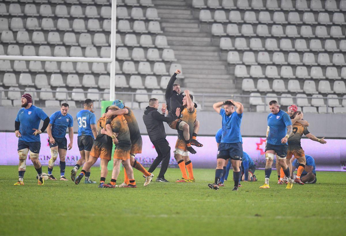 Știința Baia Mare a învins-o pe CSA Steaua în finala Ligii Naționale de rugby! Imagini spectaculoase de pe „Arcul de Triumf”