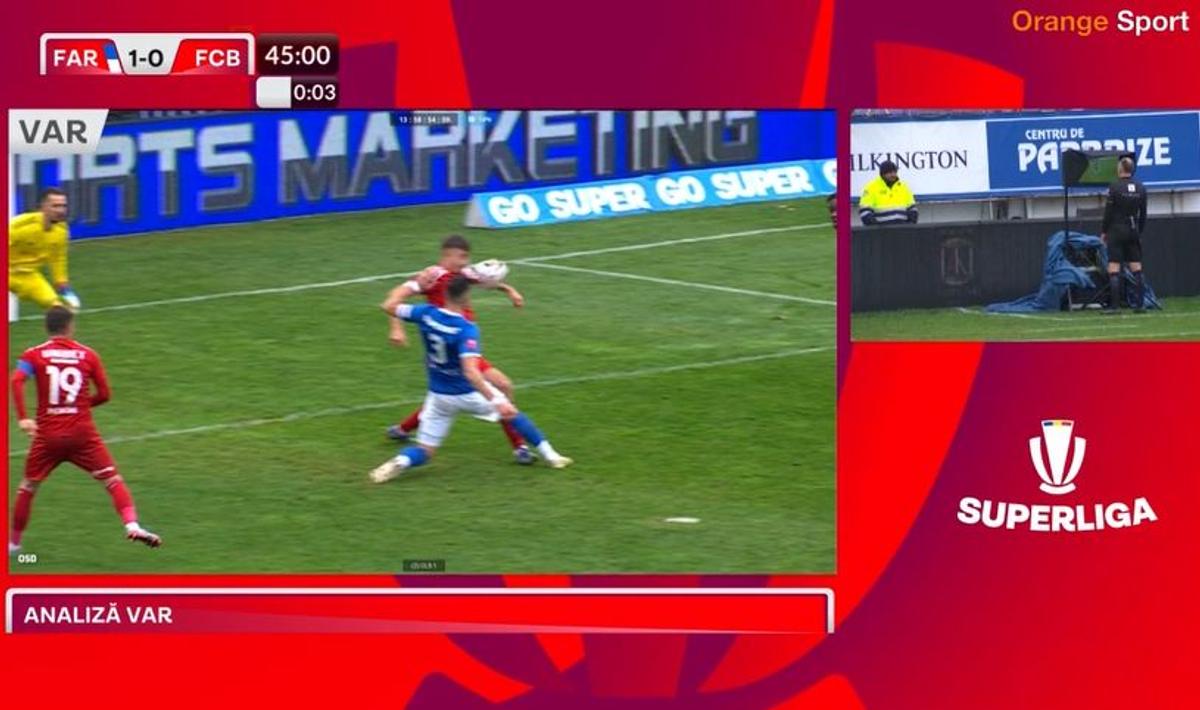 Fază VAR penalty Farul - Botoșani