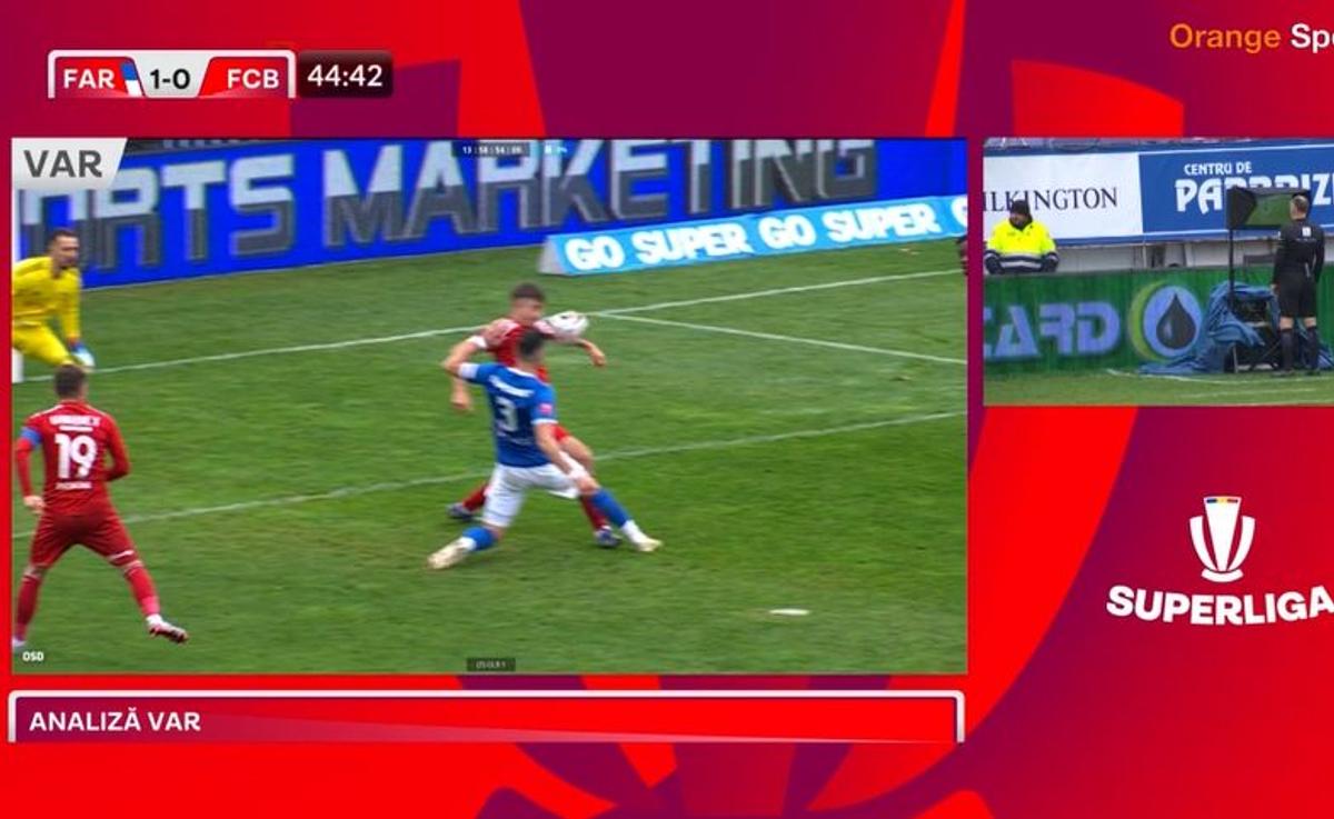 VAR-ul românesc chiar e „second hand” » Ce imagini i s-au oferit arbitrului în timpul meciului Farul - Botoșani