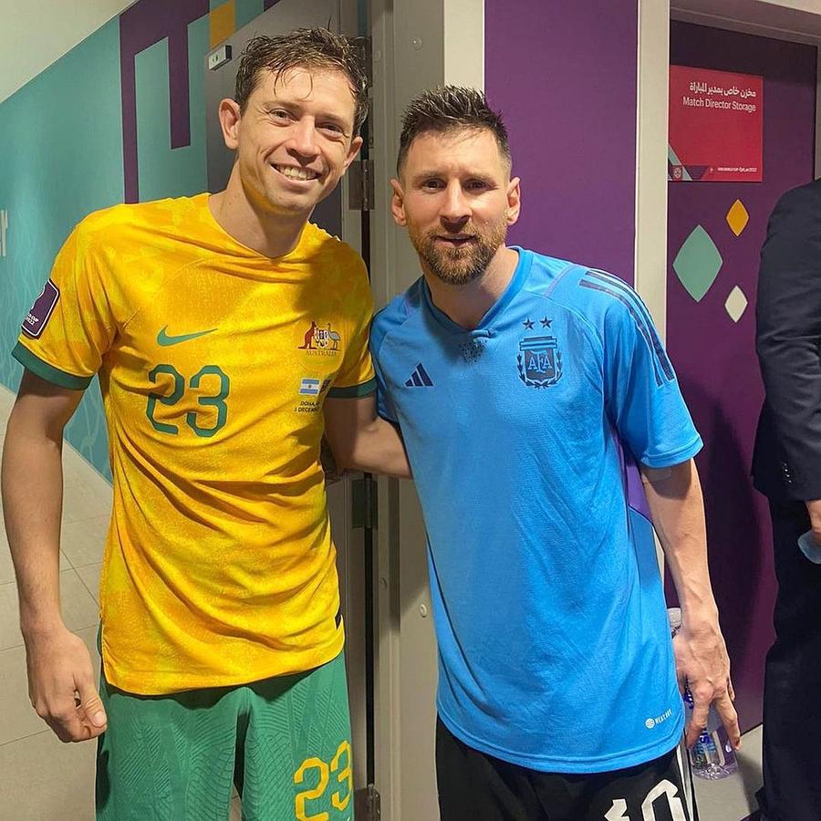Craig Goodwin și Leo Messi, Foto: Instagram @craiggoodwin16 Leo Messi recunoaşte: „Copiii mă fac să mă bucur și mai mult de Cupa Mondială” + De ce a ratat fiesta din vestiar