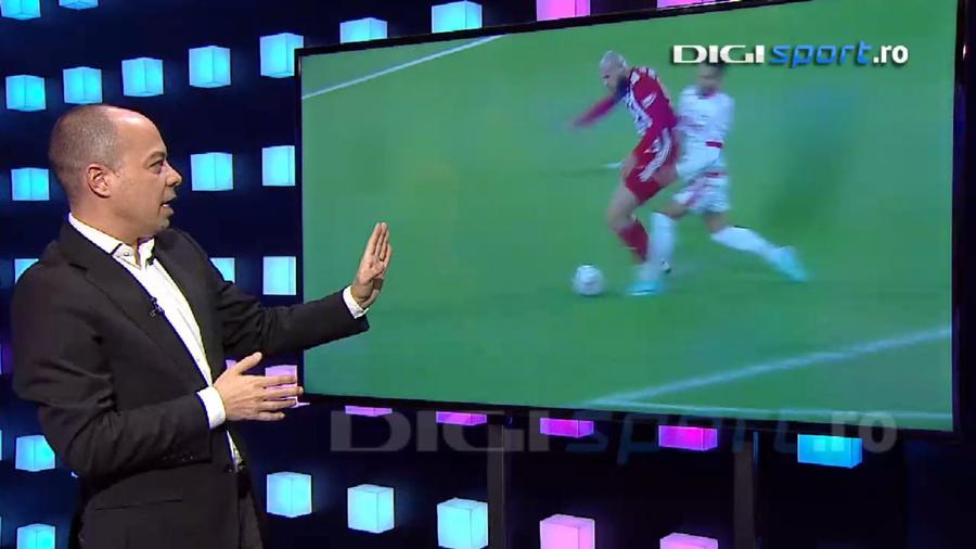 Foto: Captură Digi Sport Dinamo a cerut două penalty-uri în prima repriză cu Sepsi » Verdictul specialistului