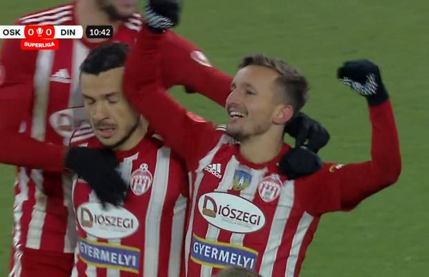 Marius Ștefănescu, gol superb marcat în Sepsi - Dinamo » Lob perfect trimis peste portarul „câinilor”