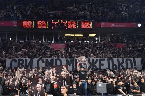 Ultrașii lui Partizan Belgrad și-au huiduit proprii jucători/Foto: Imago Images