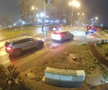 Filmarea cu accidentul care a șocat România: zboară peste două mașini în intersecție!