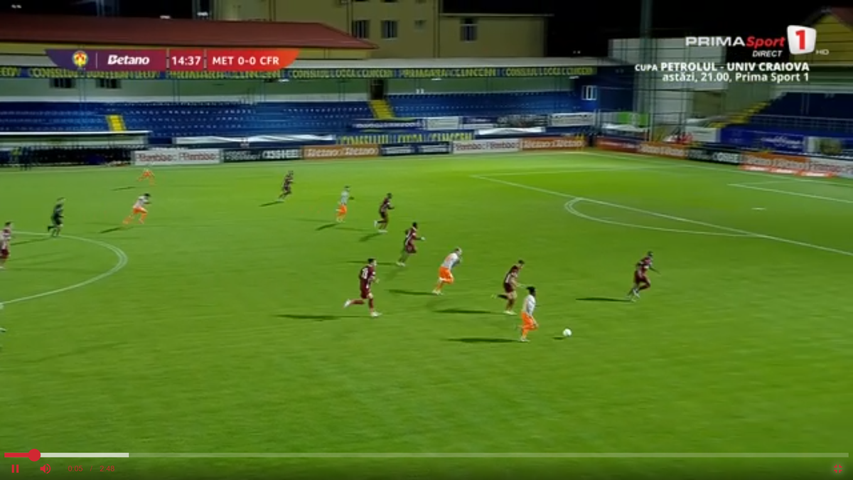 Penalty impardonabil comis de Matei Ilie în Metaloglobus - CFR Cluj