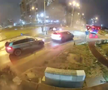 Filmarea cu accidentul care a șocat România: zboară peste două mașini în intersecție!