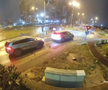 Filmarea cu accidentul care a șocat România: zboară peste două mașini în intersecție!