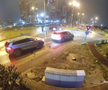 Filmarea cu accidentul care a șocat România: zboară peste două mașini în intersecție!