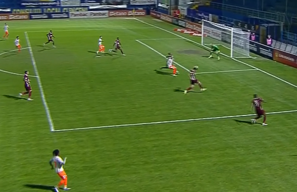 Nu s-a putut abține! Jucătorul lui CFR Cluj a făcut un penalty caraghios cu Metaloglobus și intră direct în ședință cu Pancu