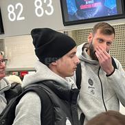 Juri Cisotti și Lukas Zima, la plecarea FCSB în Antalya. Foto: Carmen Dumitru (GSP)