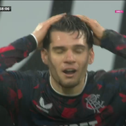 Ianis Hagi a comis un penalty în Hibernian - Rangers, foto: captură Digi Sport