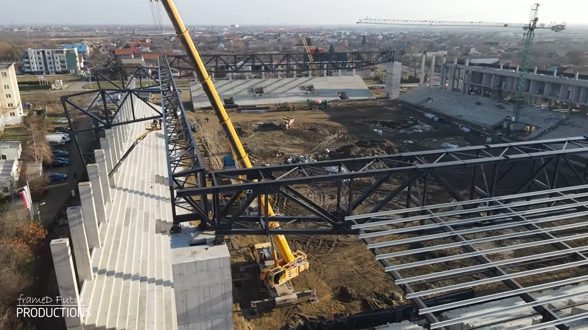 Stadionul „Eroii Timișoarei”, decembrie 2025 // foto: capturi YouTube
