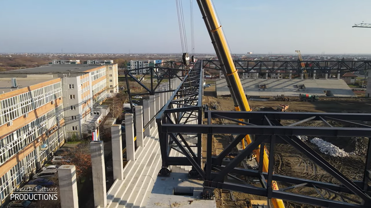 Prinde contur » Imagini la zi cu primul stadion din România care se va inaugura în 2026