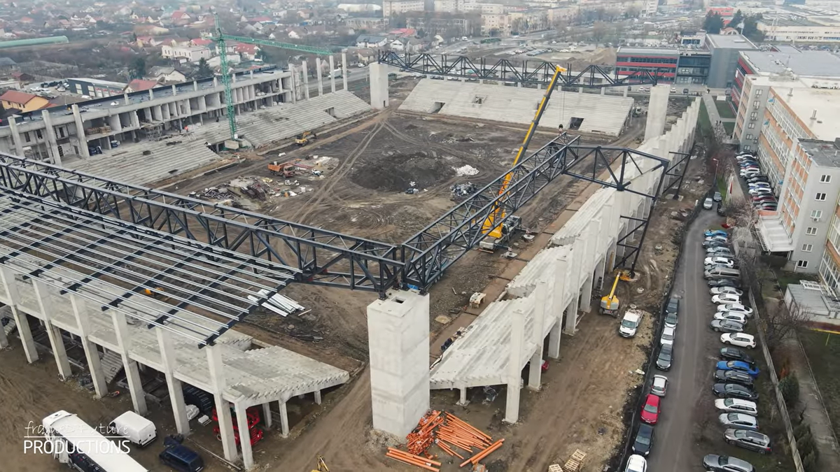 Prinde contur » Imagini la zi cu primul stadion din România care se va inaugura în 2026