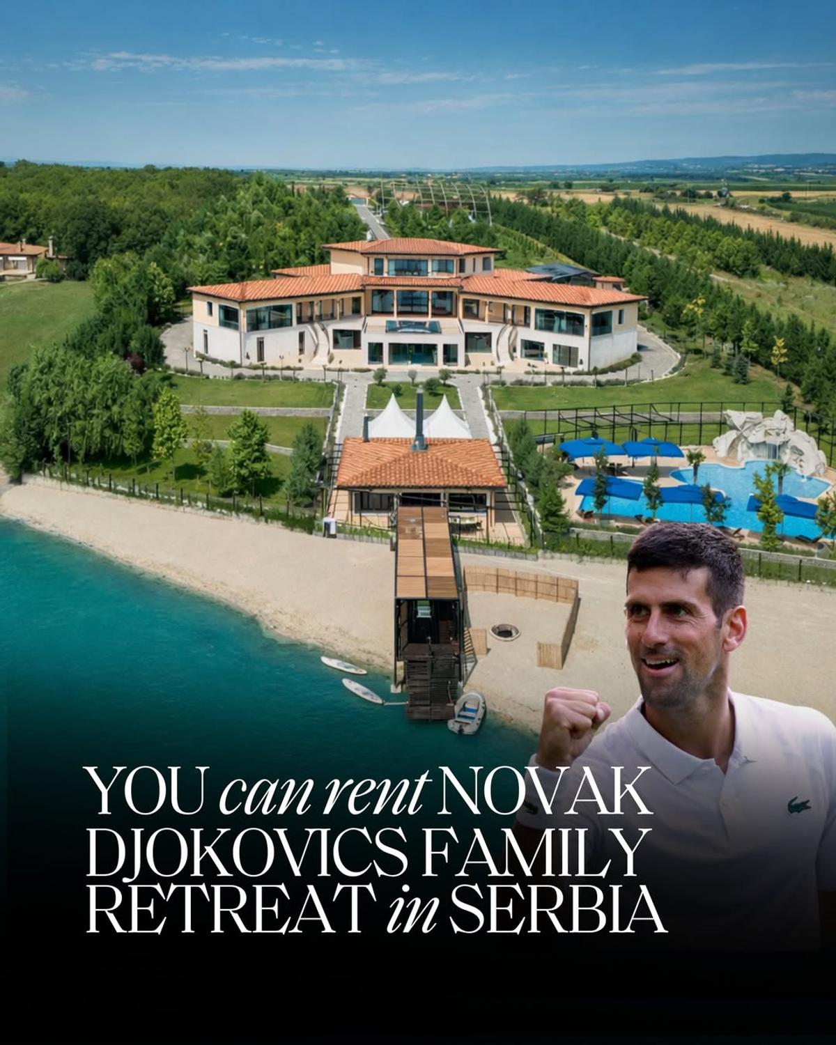 Vila lui Novak Djokovic // foto: Instagram