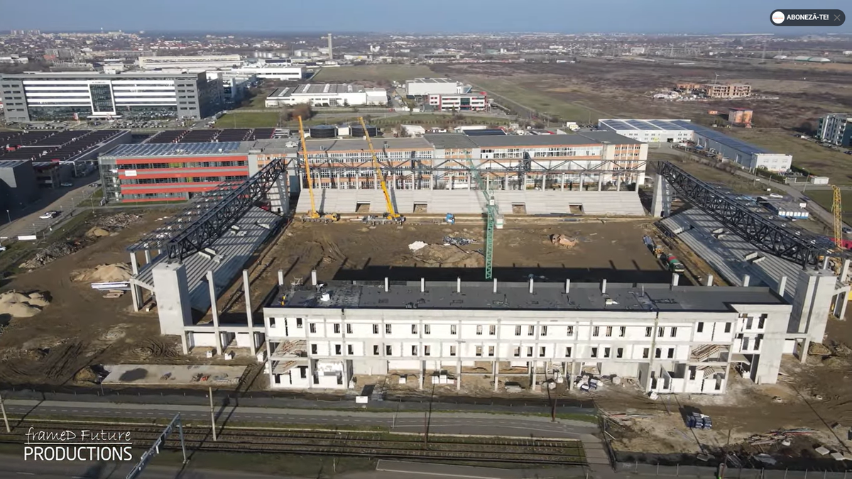 Prinde contur » Imagini la zi cu primul stadion din România care se va inaugura în 2026