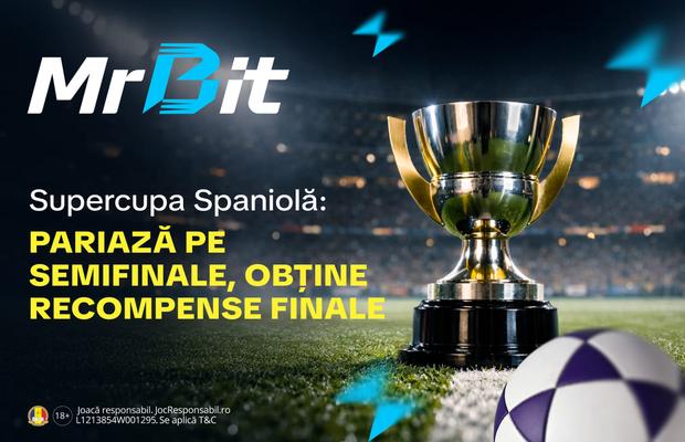 25 LEI pariu gratuit și rotiri gratuite: promoția MrBit pentru semifinalele Supercupei Spaniei