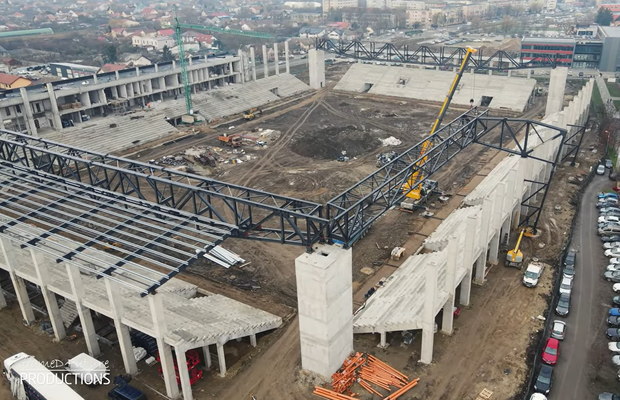 Prinde contur » Imagini la zi cu primul stadion din România care se va inaugura în 2026