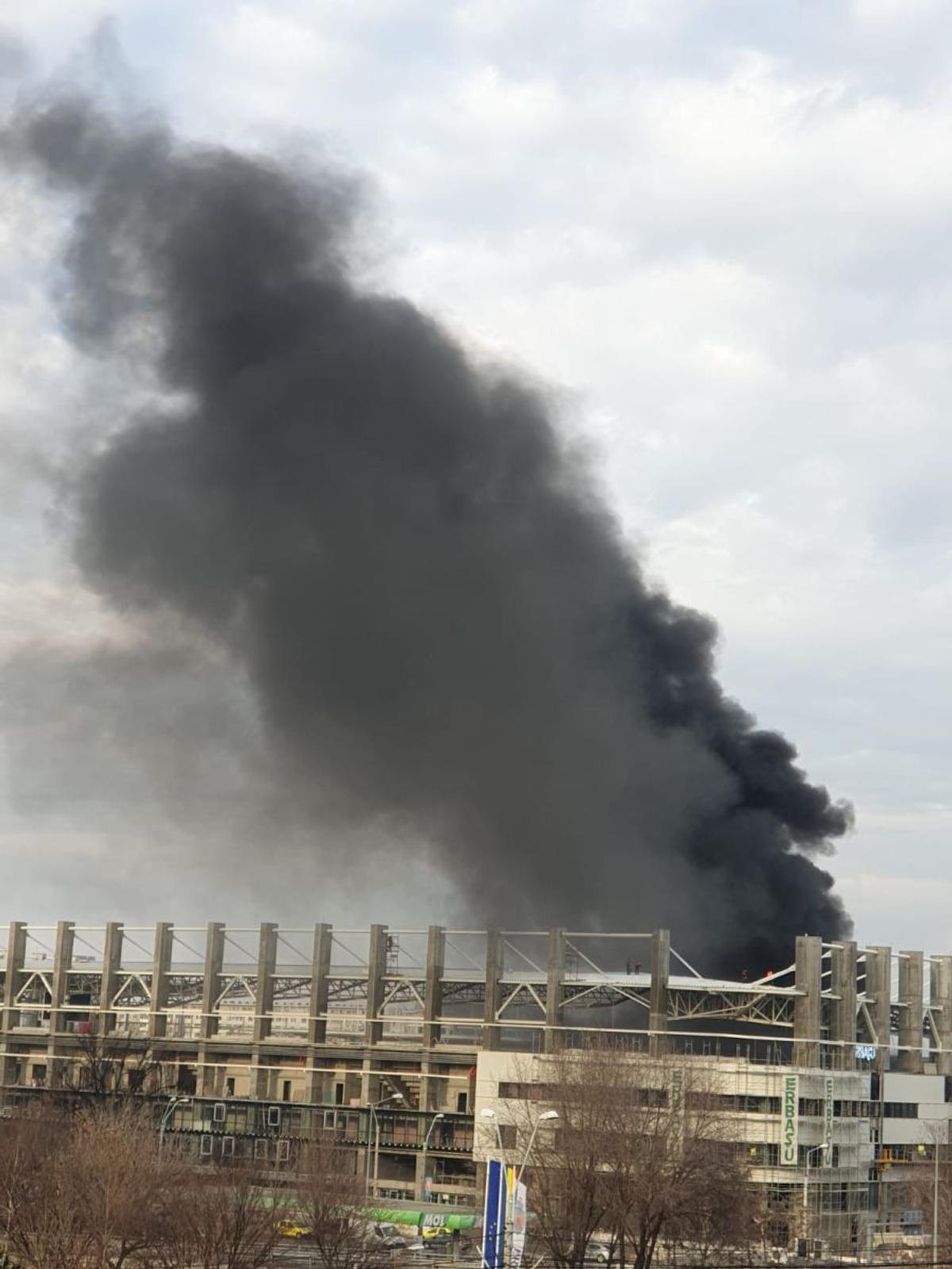 Incendiu în incinta stadionului Giulești