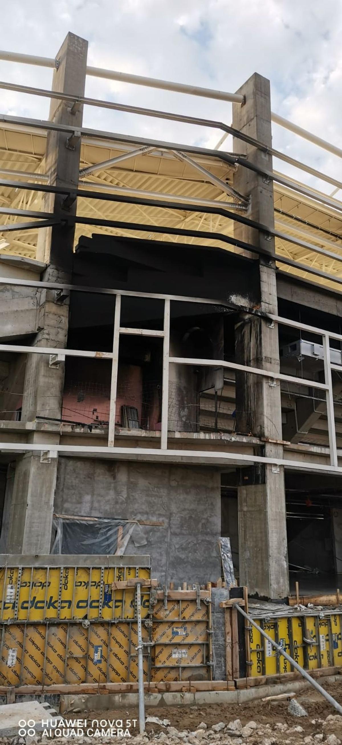 Incendiu în incinta stadionului Giulești