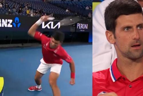 Criza de nervi a lui Novak Djokovic / Sursă foto: Captură ESPN Tennis