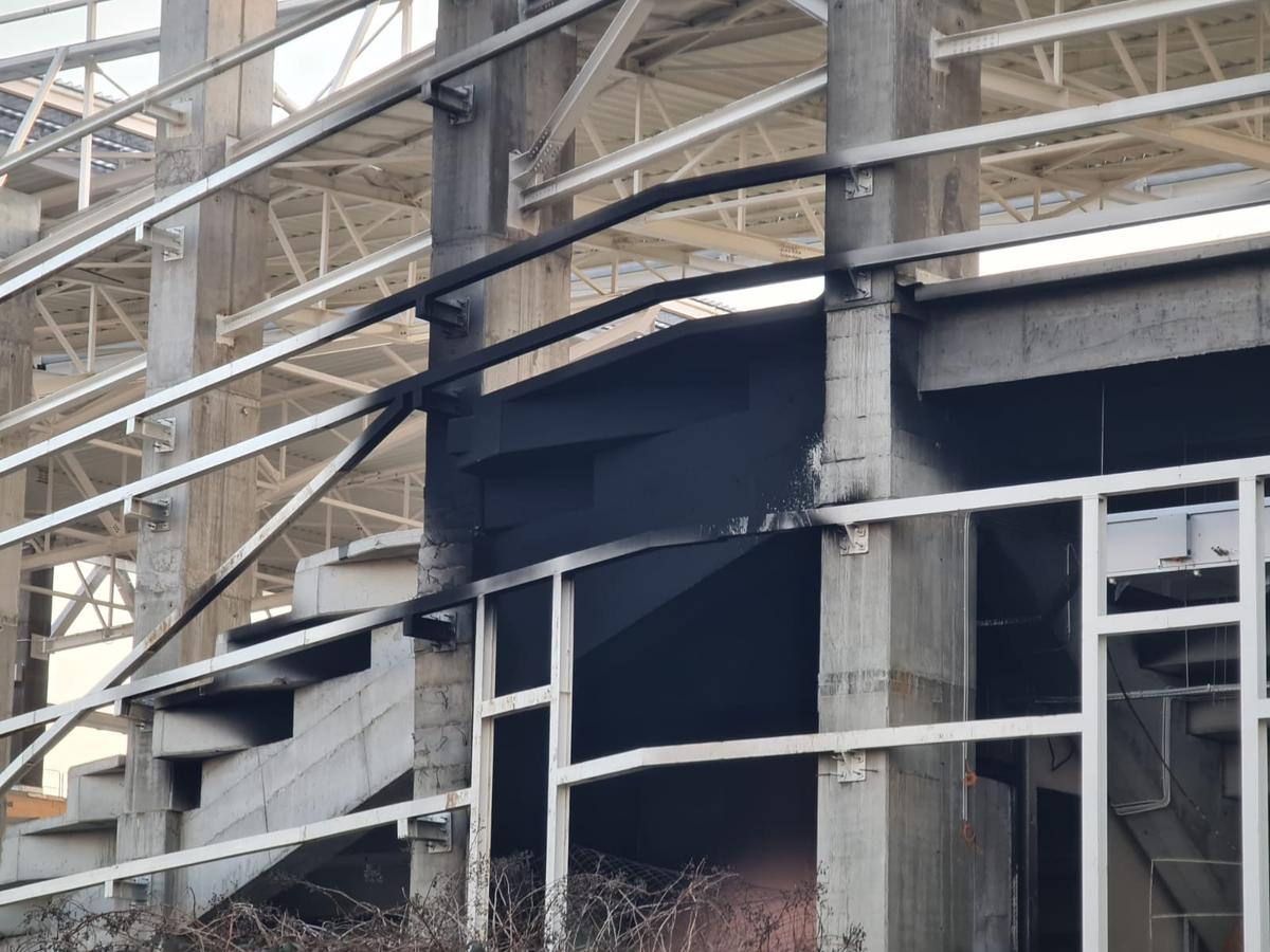 Incendiu în incinta stadionului Giulești