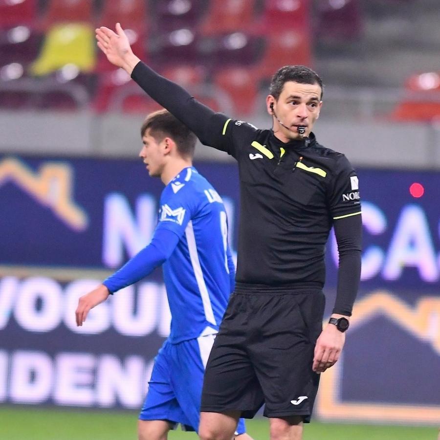 Florin Andrei // foto: ucv1948.ro Meciul dintre Craiova și Dinamo, condus de un arbitru cu doar 11 meciuri în Liga 1! Pe cine a delegat CCA