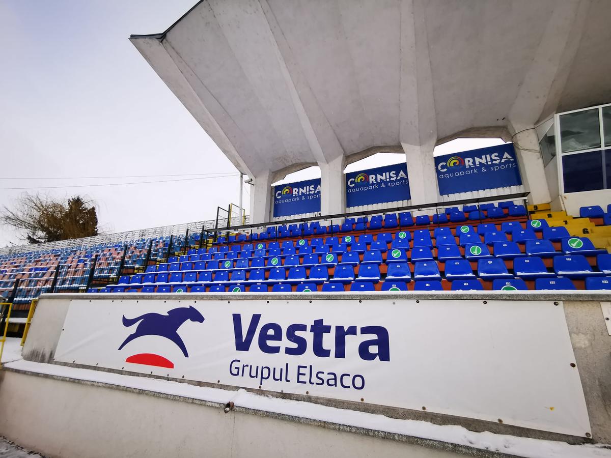 Stadionul lui FC Botoșani cu o zi înaintea meciului cu Petrolul