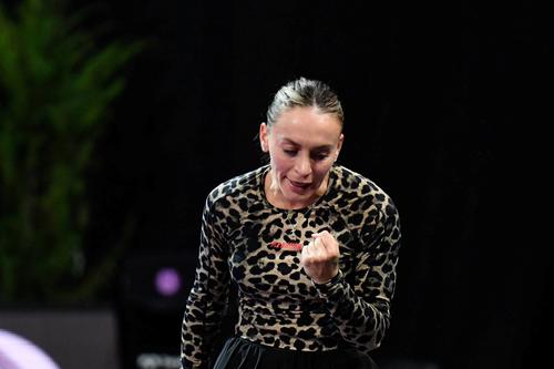 Ana Bogdan sărbătorind un punct câștigat Foto: Imago