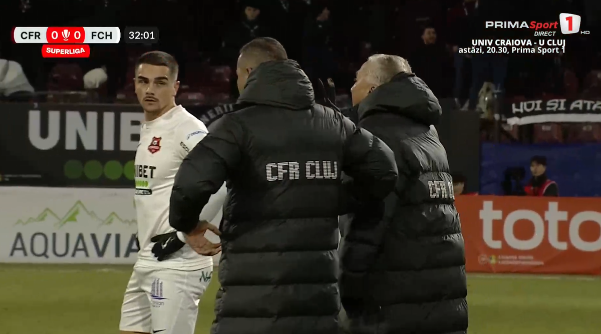 Fază controversată în CFR Cluj - Hermannstadt! » Dan Petrescu, enervat la maxim de decizia „centralului”
