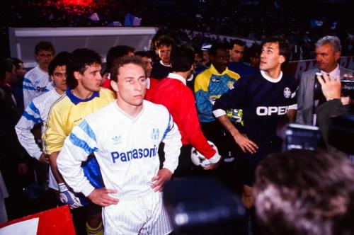 Pascal Rousseau, alături de Jean Pierre Papin, la Marseille