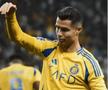 Cristiano Ronaldo și noul său mod de a sărbători golul, probabil pentru a ironiza tabloidele engleze, care au scris despre noul său avion / Foto: X Ali