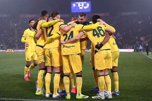 AC Milan a câștigat cu 3-0 la Bologna și are 22 de meciuri consecutive fără eșec în Serie A/ FOTO: Guliver/GettyImages