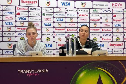 Jaqueline Cristian și Gabriela Ruse, după eliminarea în semifinala de dublu a Transylvania Open/Foto: David Istrate (GSP.ro)