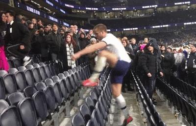 FOTO + VIDEO Scene incredibile! Vedeta lui Tottenham a sărit în tribune să se bată cu fanul: „E fratele meu, e fratele meu!"