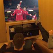 Cristiano Ronaldo, savurând eșecul lui United cu Liverpool