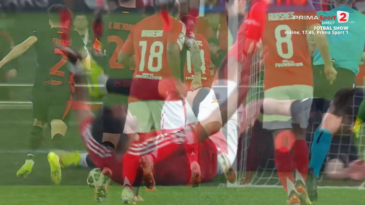Cartonașul roșu obținut de Cubarsi, în meciul Benfica - Barcelona