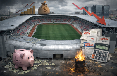 Fotbal pe „perfuzii” din bugetul local! Noul stadion „înghite” de 5 ori mai mulți bani decât produce