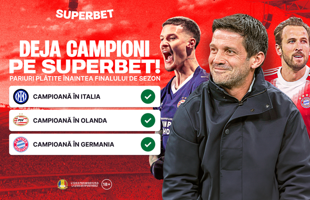 Chivu și Man, deja campioni pe Superbet: pariuri plătite înaintea finalului de sezon!